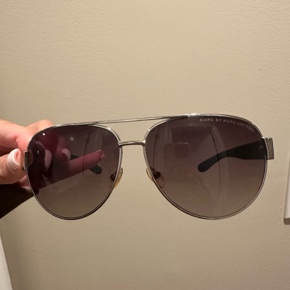 Marc by Marc Jacobs Gray Aviator Sunglasses